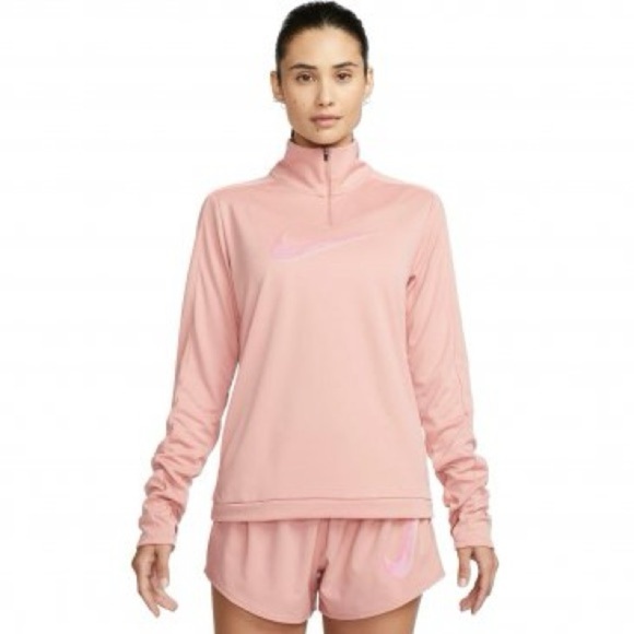 Nike Dri-FIT Swoosh 1/4-Zip Running Top Women FB4687-618 size M - Picture 1 of 5